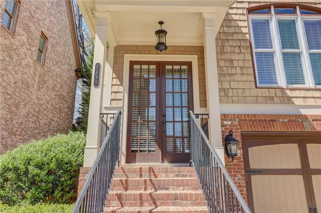 Entrance to property with french doors