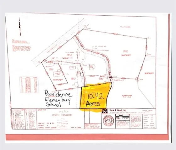 Survey Map. Displaying the property boundaries and acreage