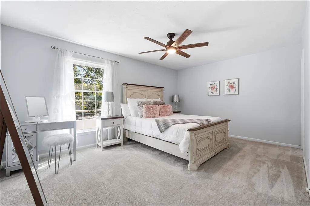 Spacious primary bedroom