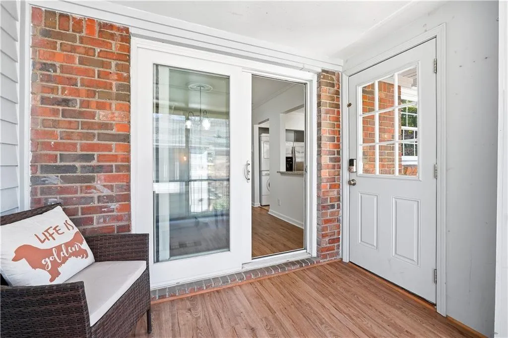 Screened porch with private rear entrance