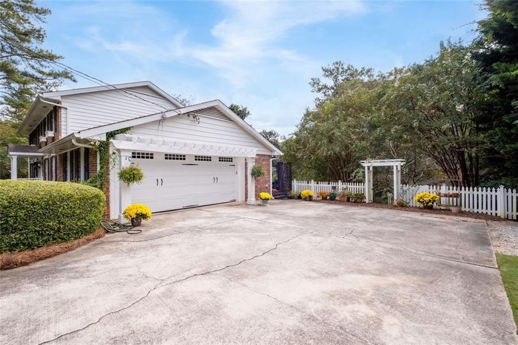 Driveway and garage