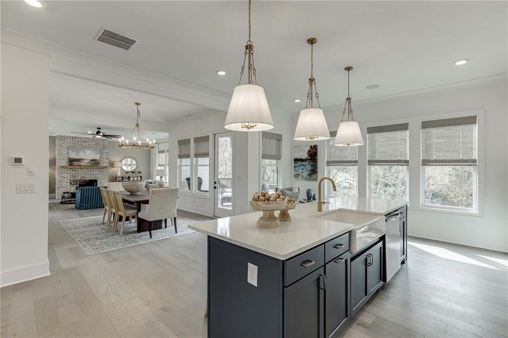 View from Kitchen to the Living Room.  Enjoy the 10 foot ceilings on this level.