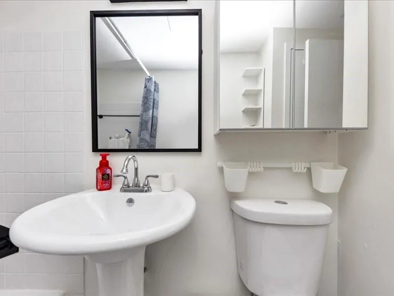Bathroom with a sink and toilet