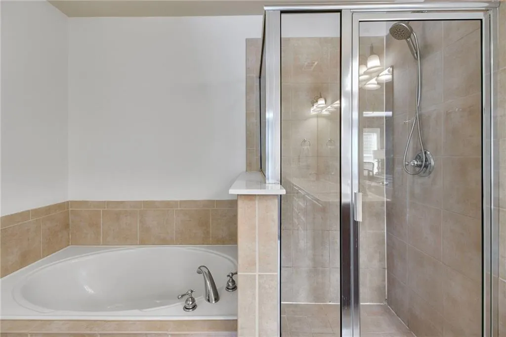 Soaking tub plus oversized shower