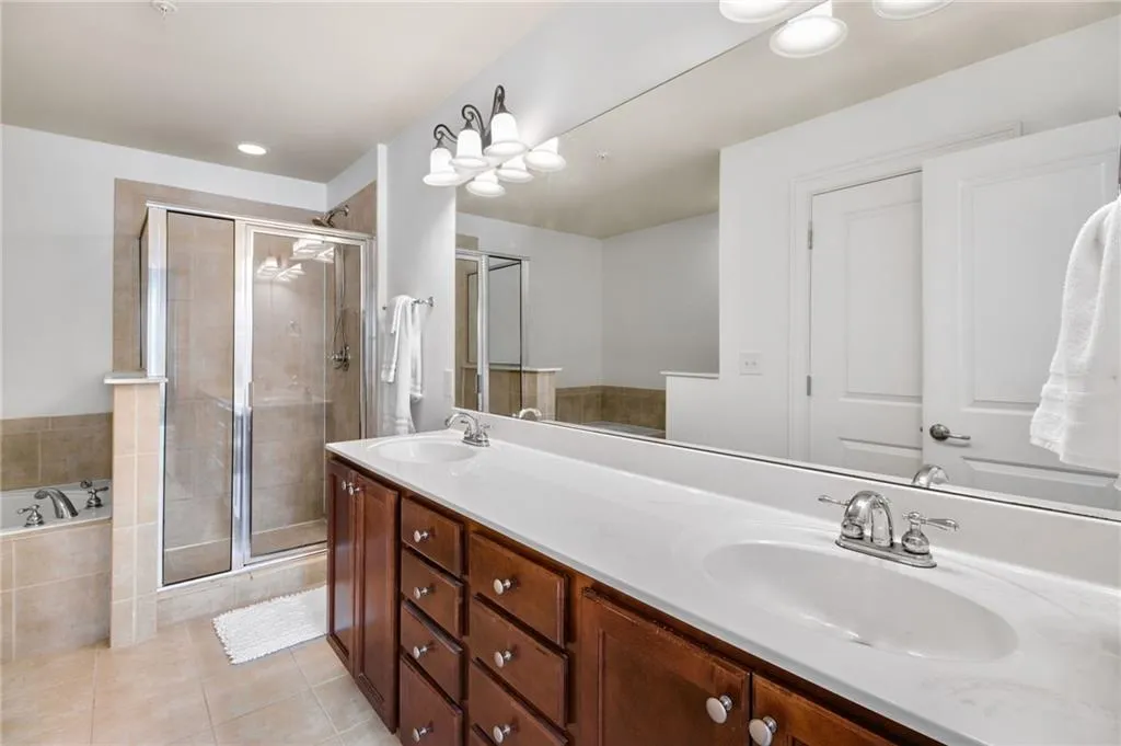Primary bath with double vanities