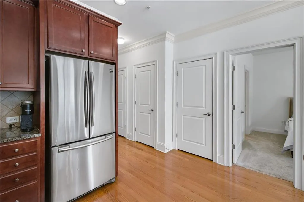 Pantry plus coat cloest offer ample storage