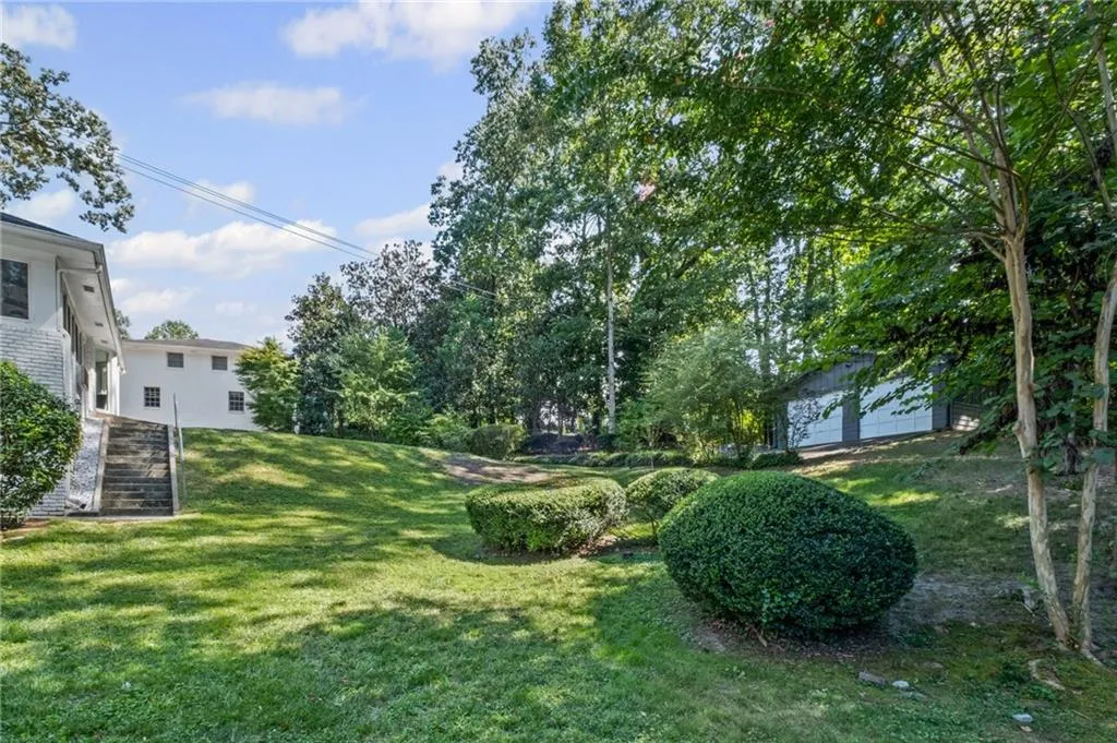 View of grassy yard