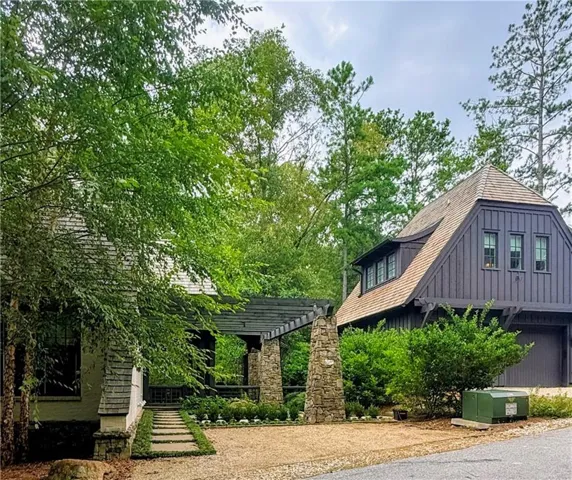 Striking architecture welcomes you to this residence.