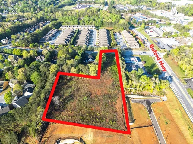 Birds eye view of property