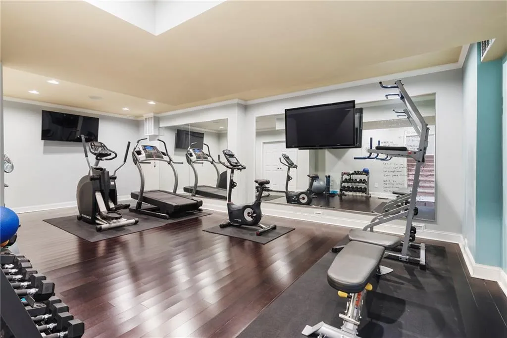 Basement includes fabulous fitness center!