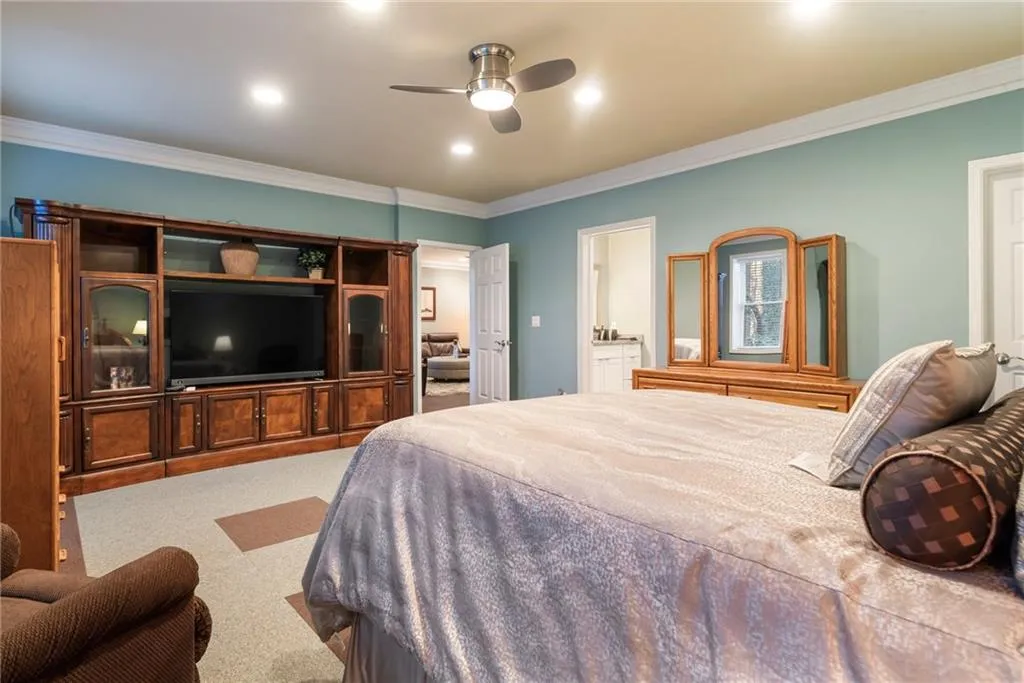 Hge bedroom in basement is ideal for multi-generational living