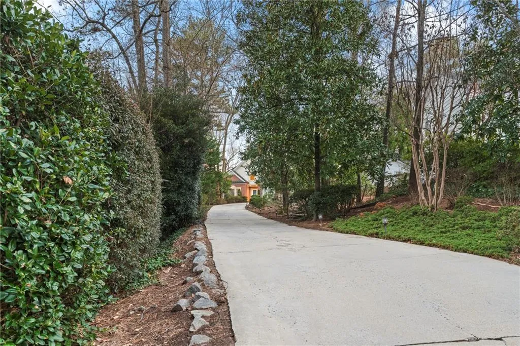 Continue down the driveway to your secluded living!