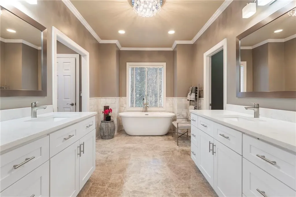 Split vanities affford each their space