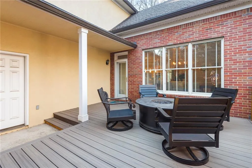 Dine outdoors or just enjoy visit on this spacious trex deck!