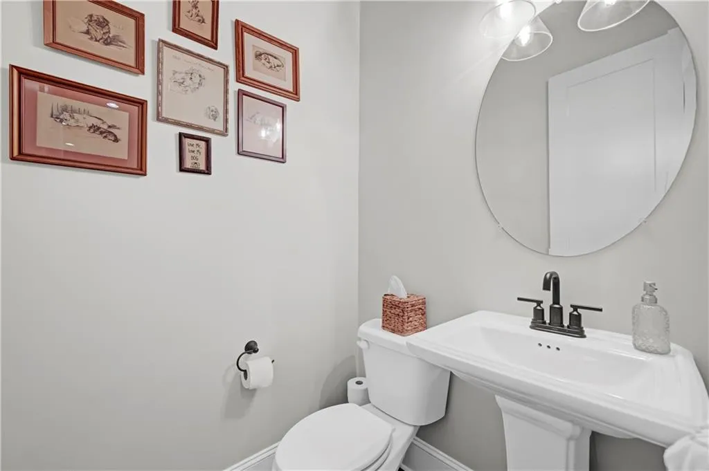 Bathroom with toilet and a sink