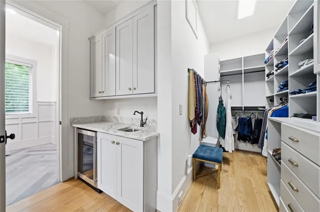 Primary Closet---His and Her sides with Morning Bar