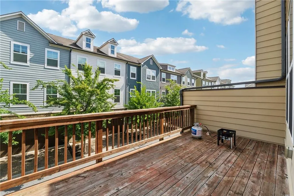 Deck featuring a residential view