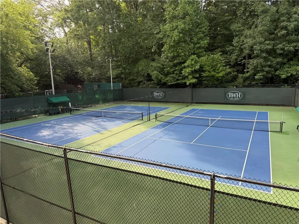 Neighborhood tennis courts for recreation and friendly competition