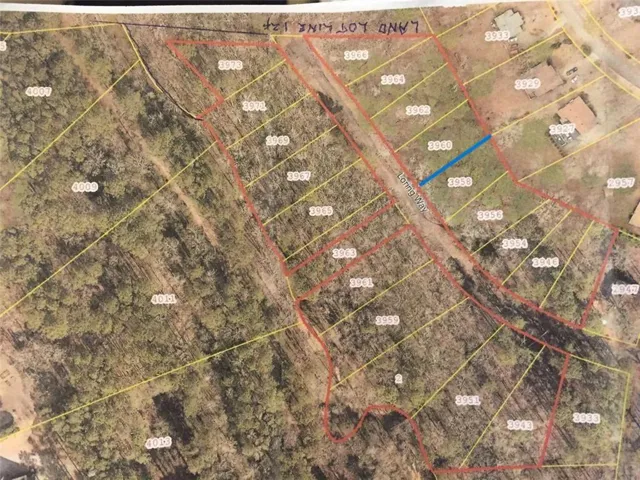 property line is Blue line to cul-de-sac