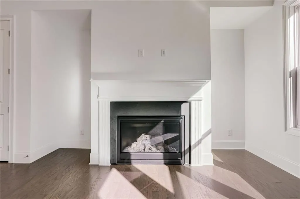 Design your own space in the niches to left and right of the family room fireplace.