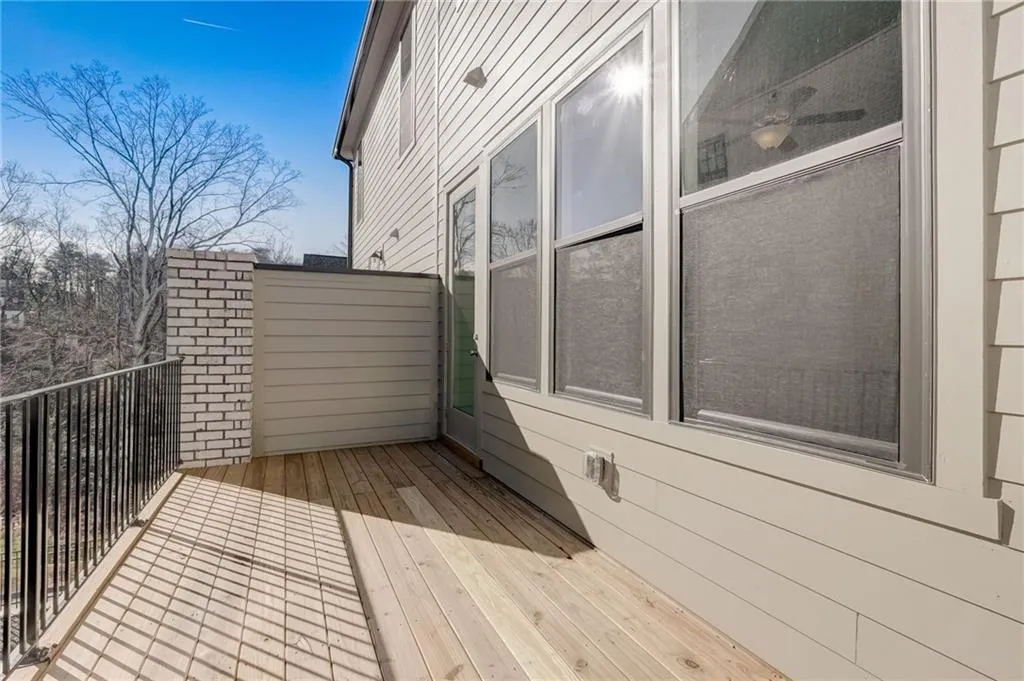 Enjoy privacy on the deck off of the family room.  It has great views over to the community park.