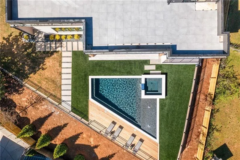 View from above of property