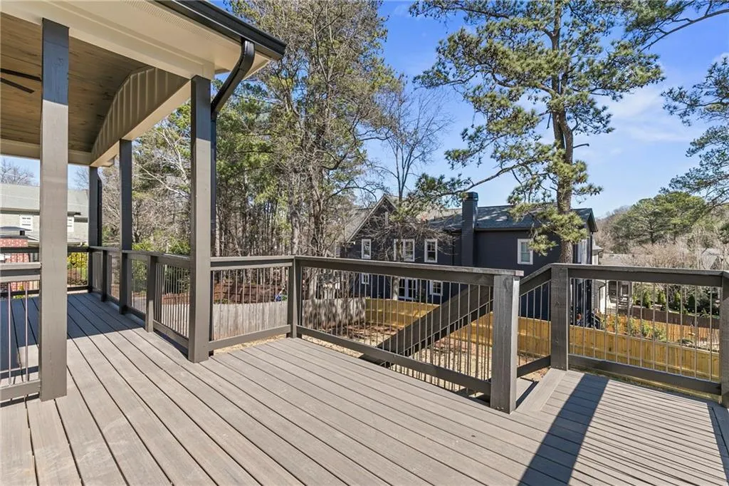 View of wooden deck