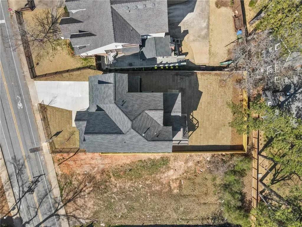 View from above of property