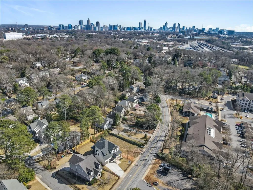 View of property location with skyline and nearby suburban area
