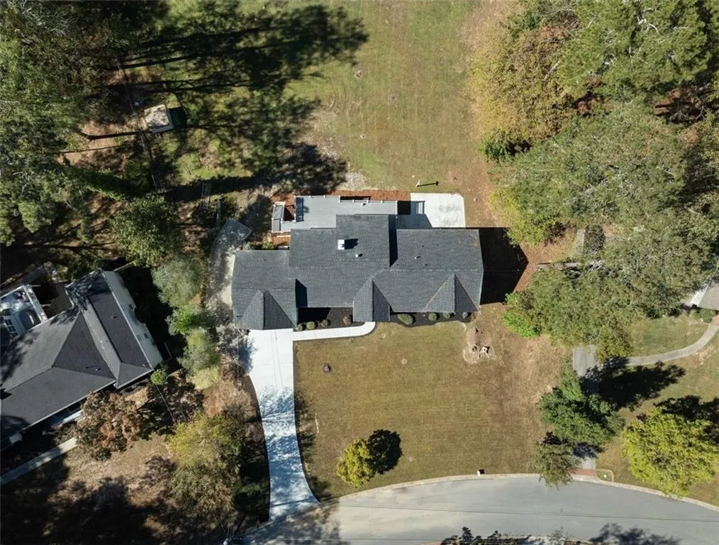 View from above of property