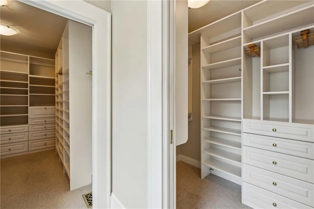 Two primary closets