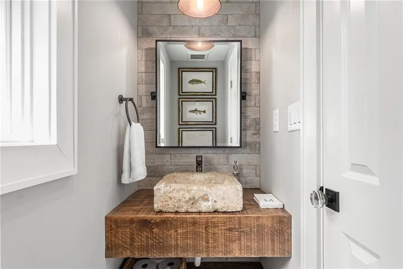 Downstairs powder room
