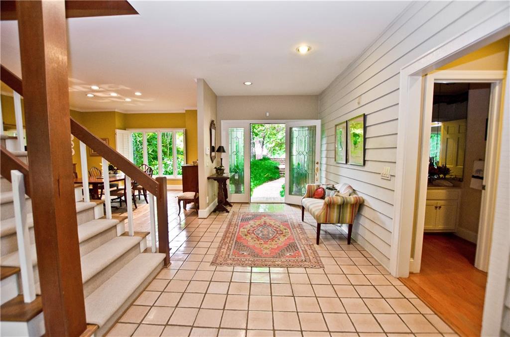 The sunny entry foyer