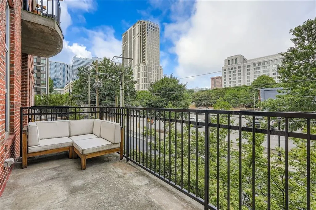Balcony with a city view