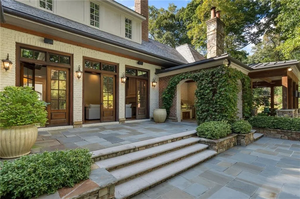 Triple doors out to the patio and pool.