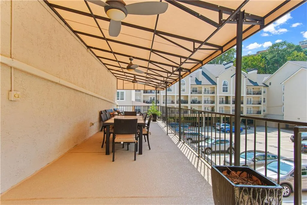 Community patio near unit