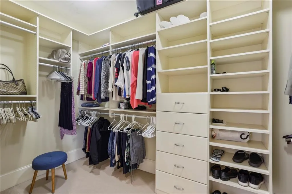 walk in primary closet