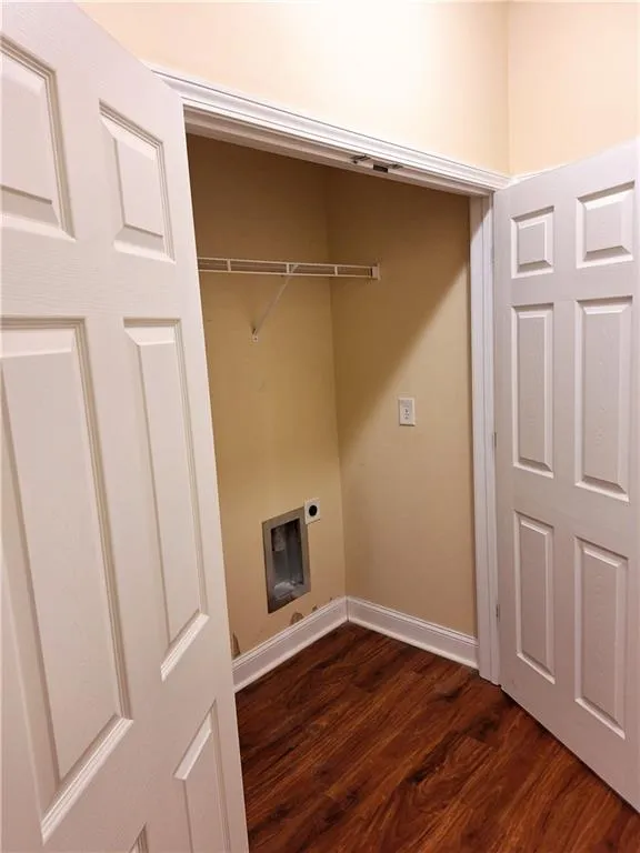 Laundry Closet with shelving. (Plenty of room for your side-by-side units.)