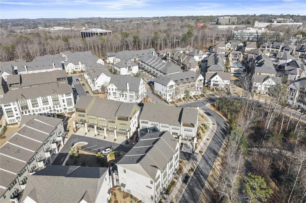 Aerial view of residential area