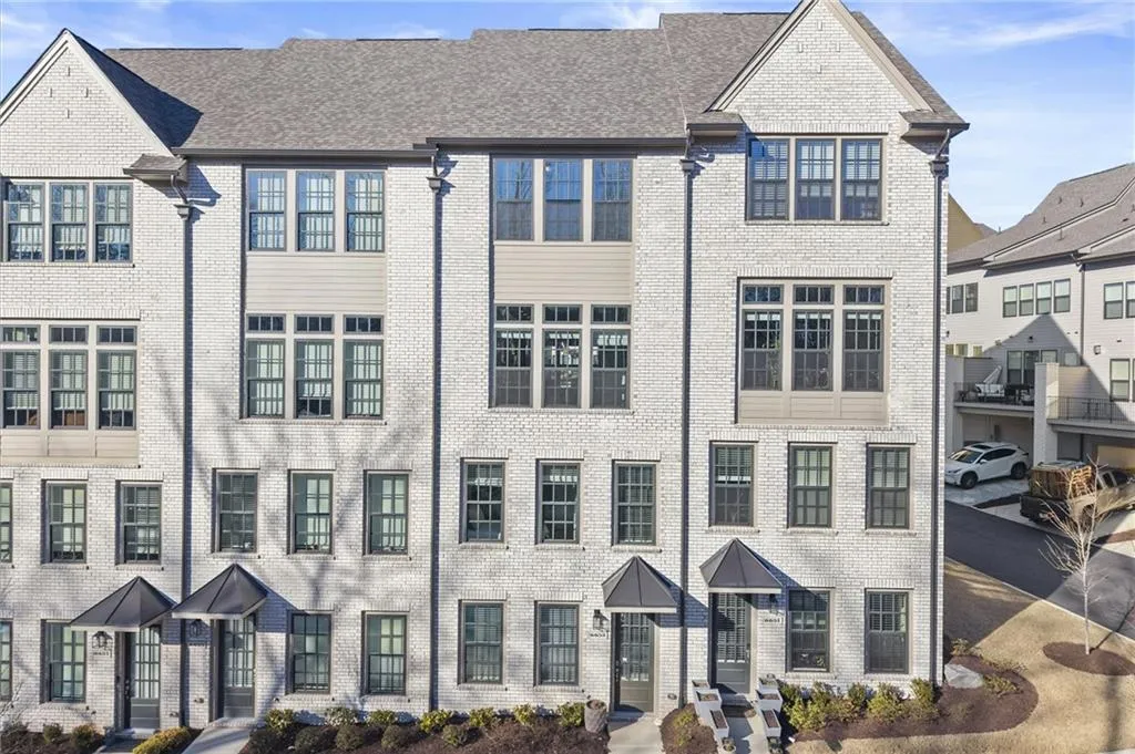 View of front of home with brick siding