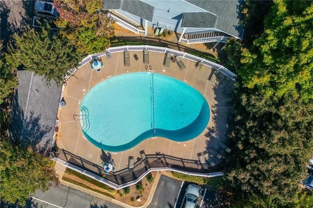 Aerial view of pool