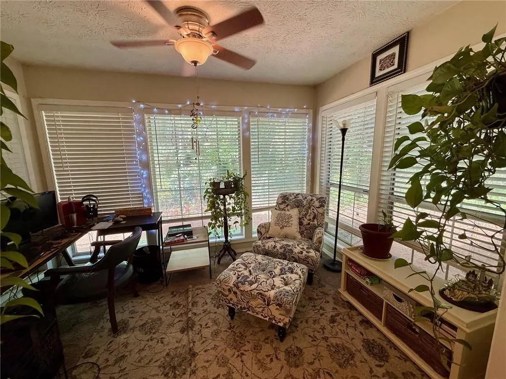 Light and bright bonus room.  Perfect for a home office, gym or sitting area