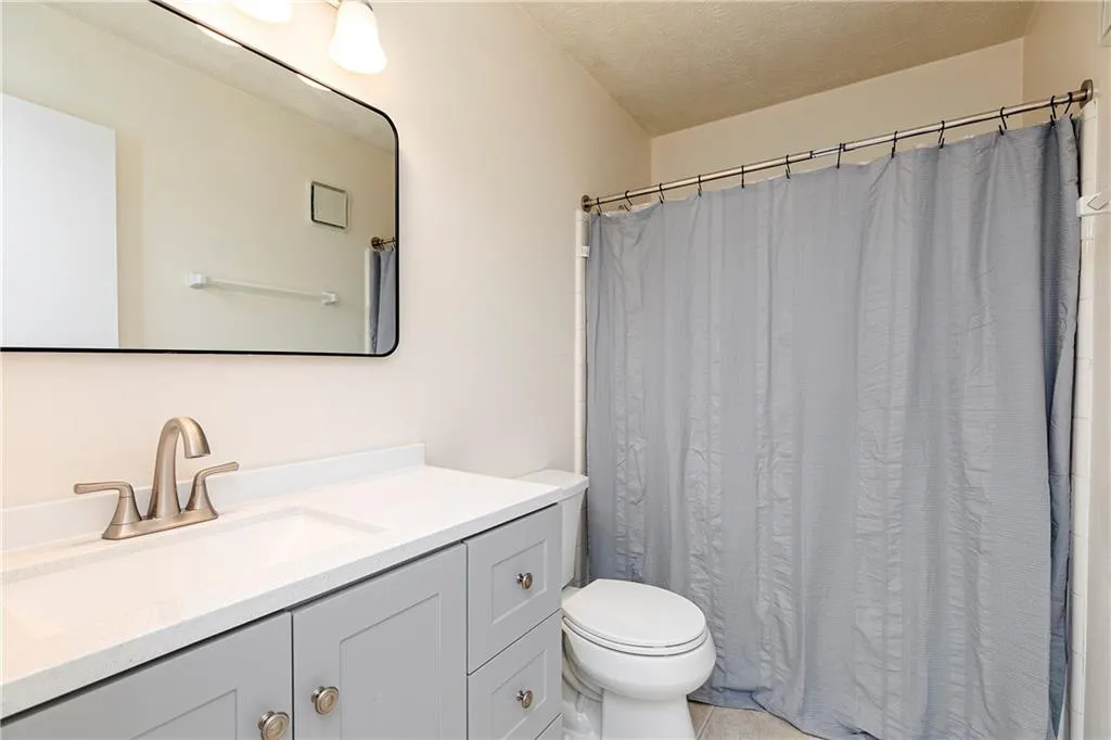 Updated bathroom off of hallway