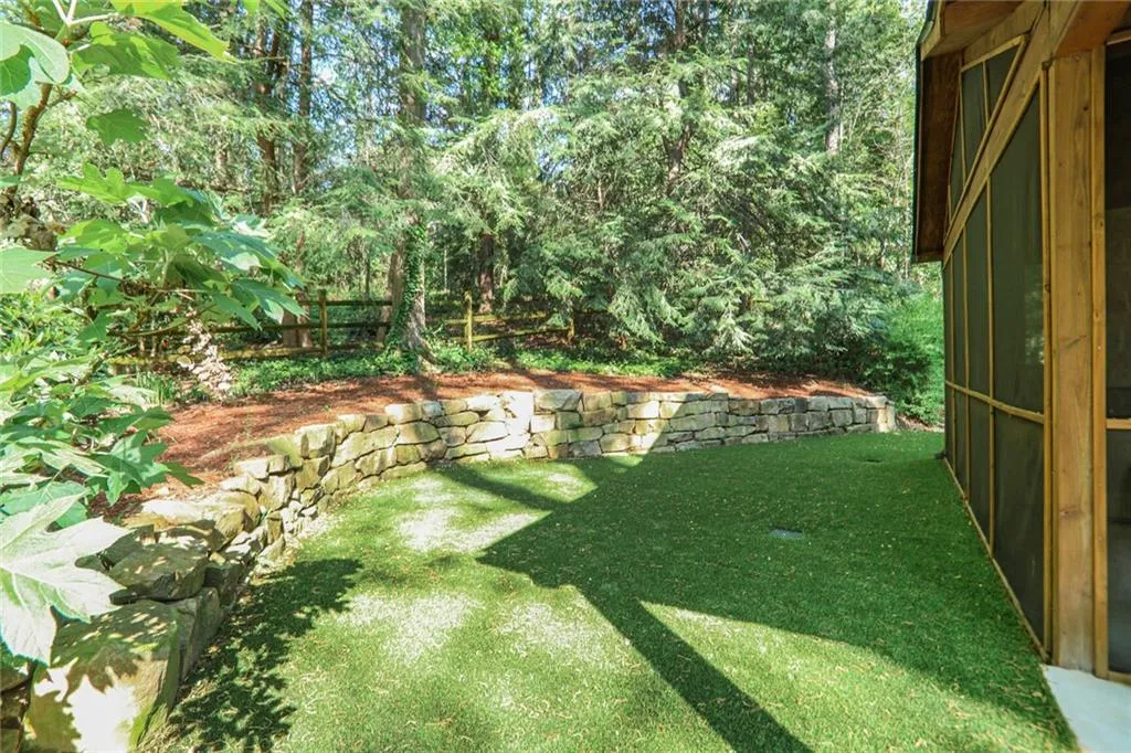 partial view of backyard