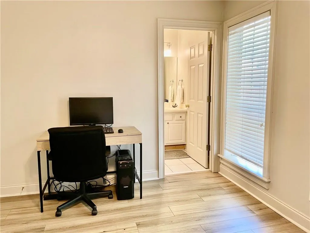 Office featuring light tile flooring