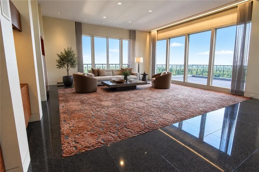 Expansive living area facing Southeast