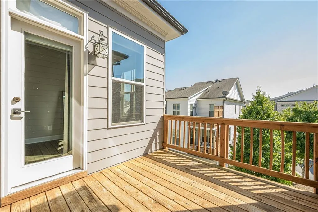 Private deck off primary bedroom