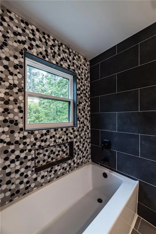 Bathroom with tile walls