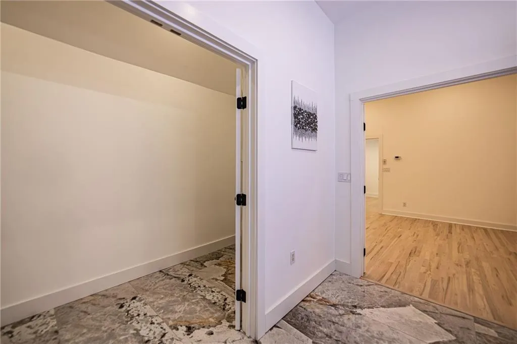 Hall with baseboards