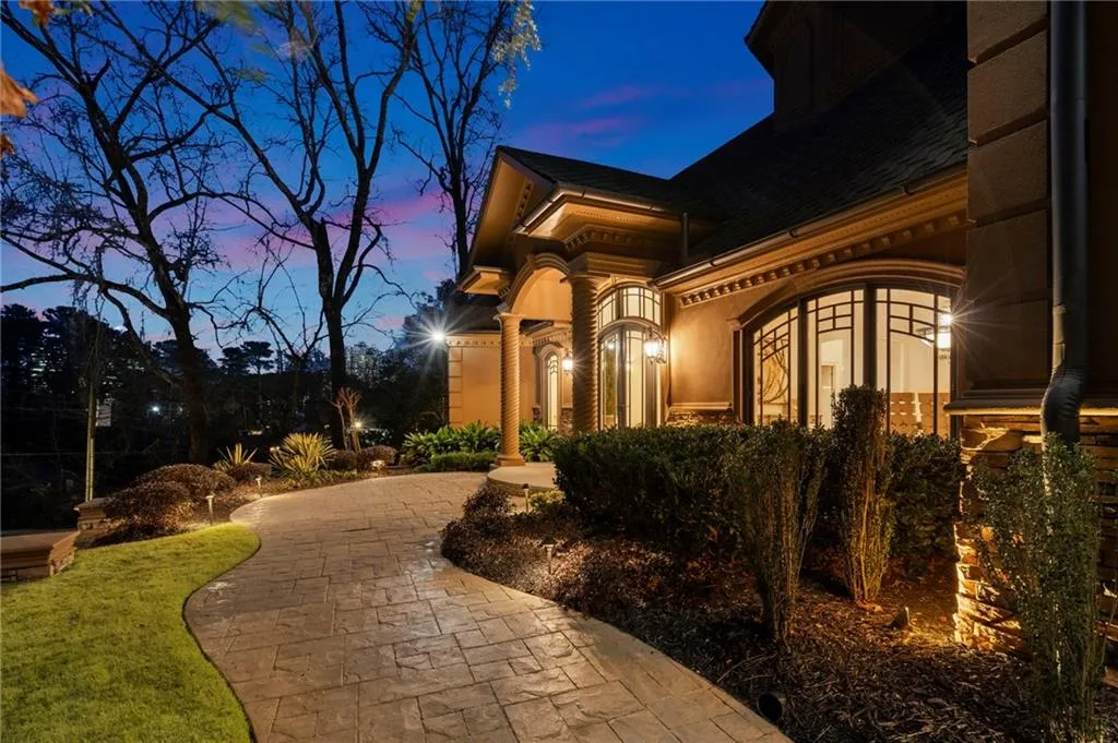 Beautiful walkway, landscaping to the front entry.